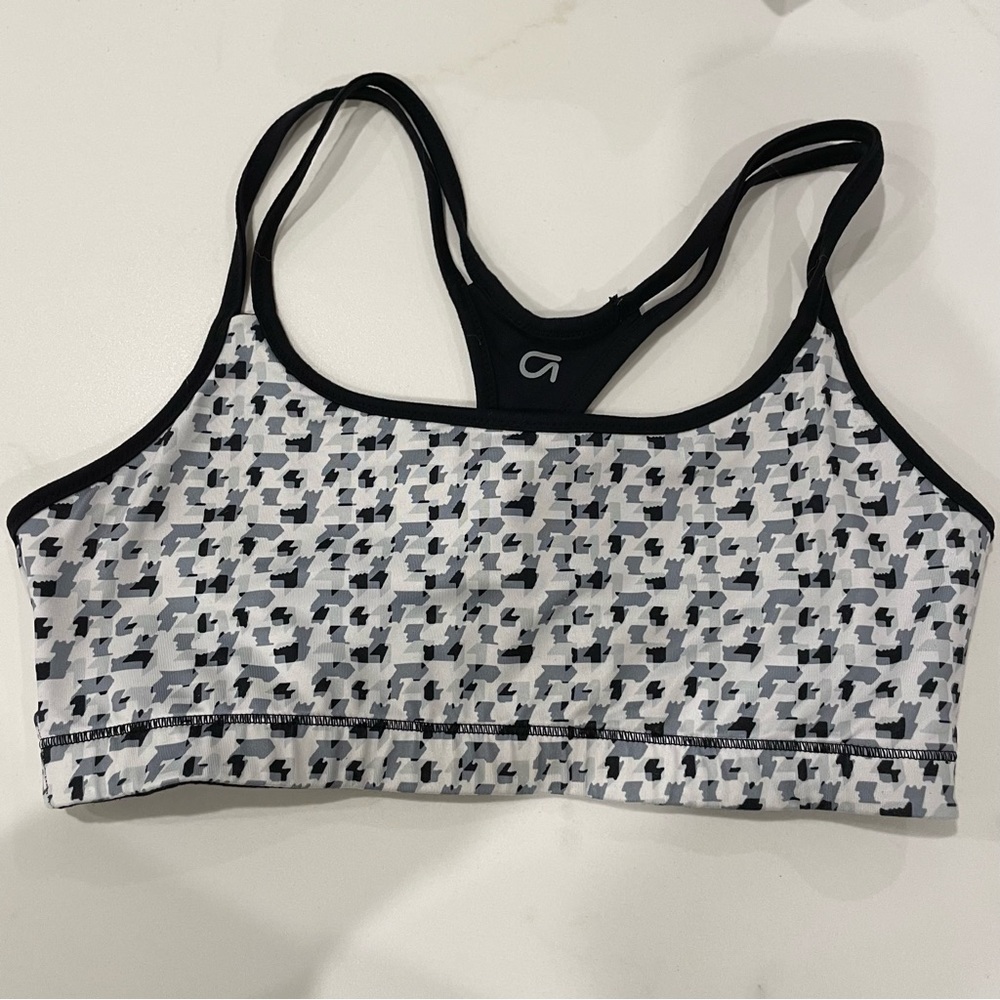 4/$30 GAP fit reversible sports bra size S small black white grey - Picture 1 of 5